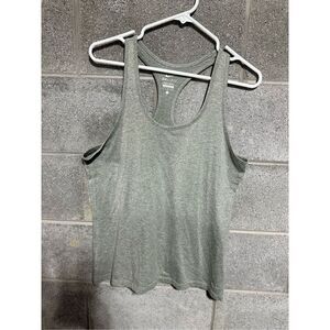 Women’s NIKE DRI-FIT Dark Heather Gray Racerback Workout Top Size Large